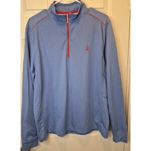 Jonnie-O Lammie 1/4 Zip "Prep-Formance" Pullover Blue Men's Medium